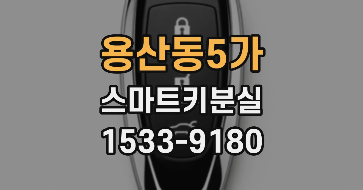 용산동5가 스마트키분실