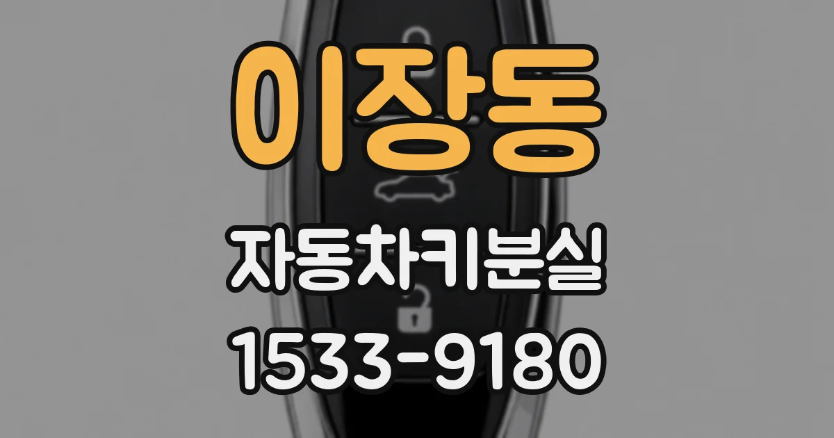 이장동 자동차키분실