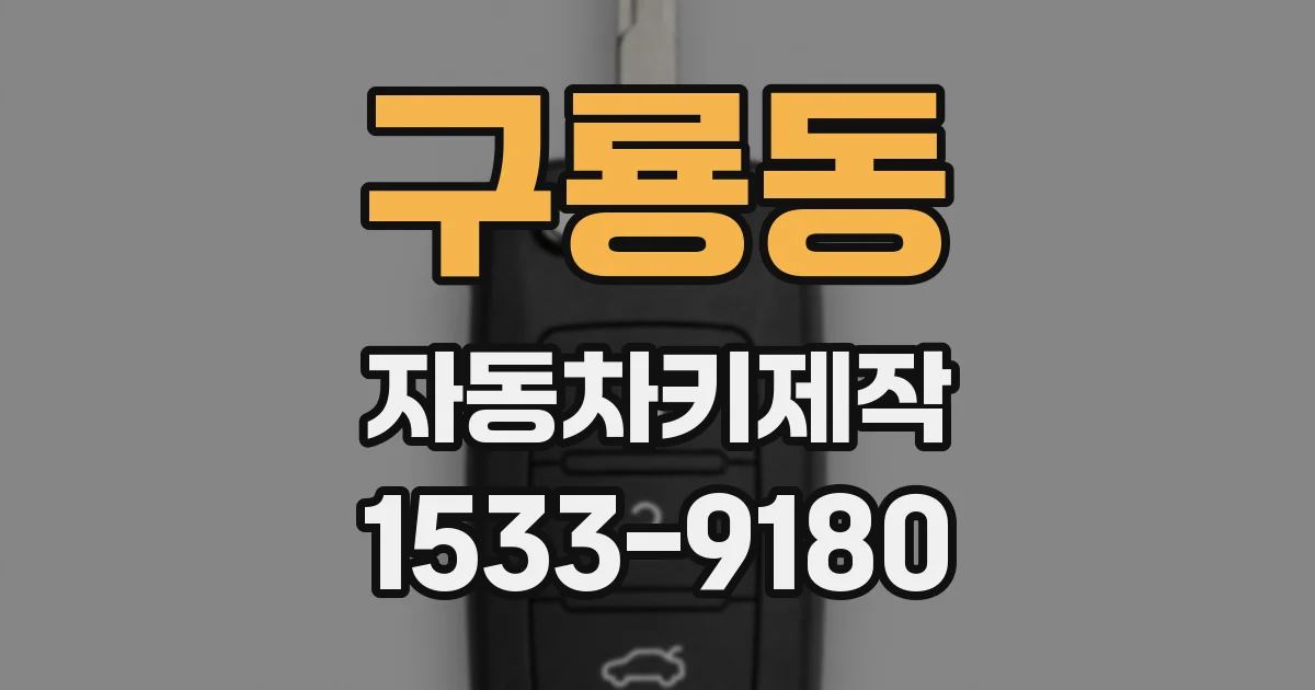 구룡동 자동차키제작