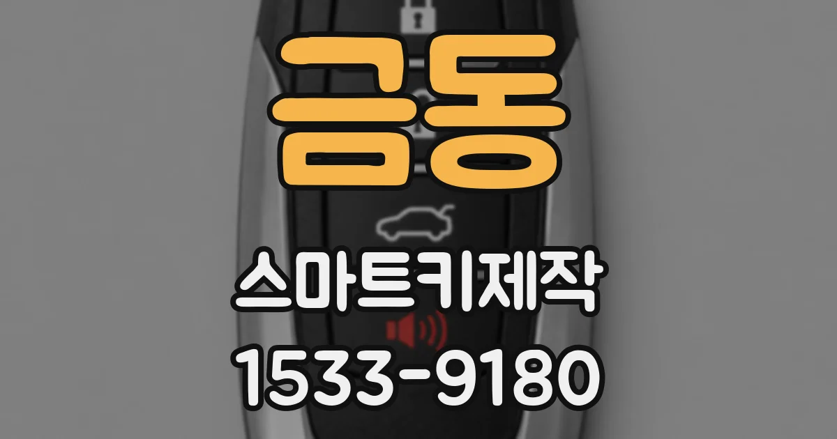 금동 스마트키제작