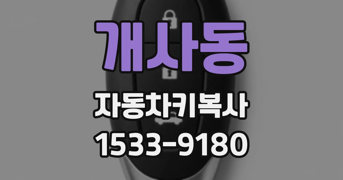 개사동 자동차키복사