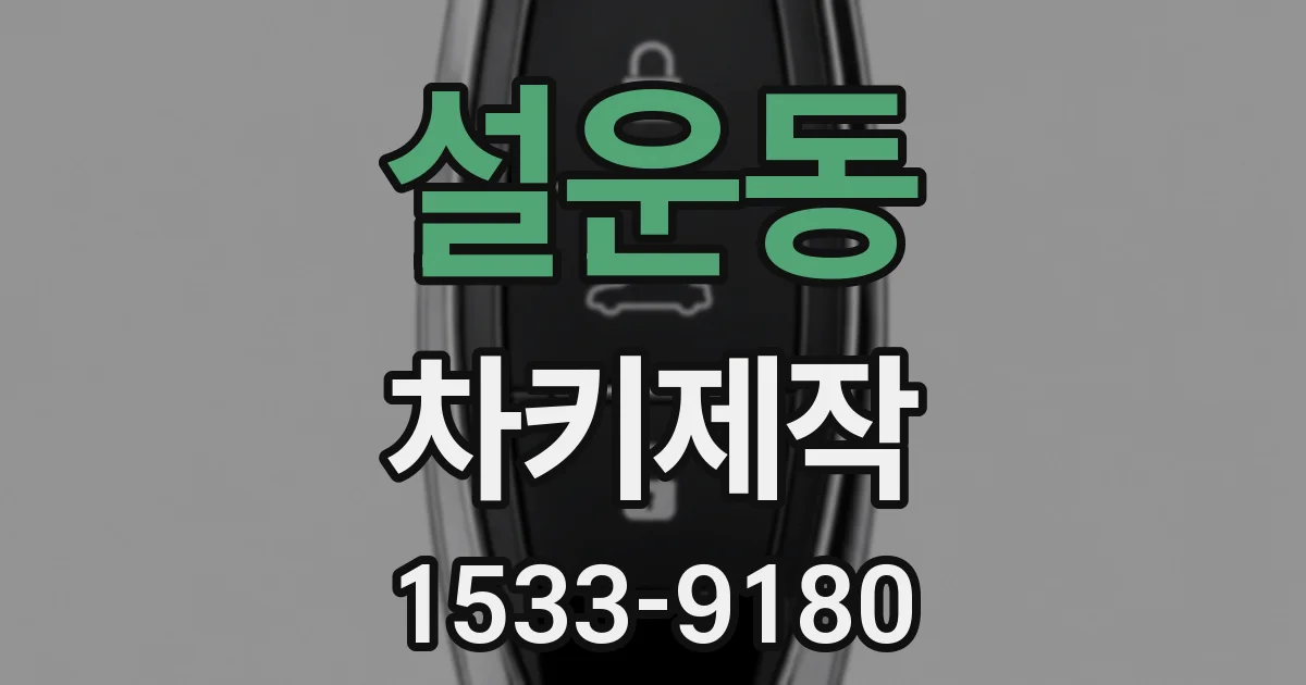 설운동 차키제작