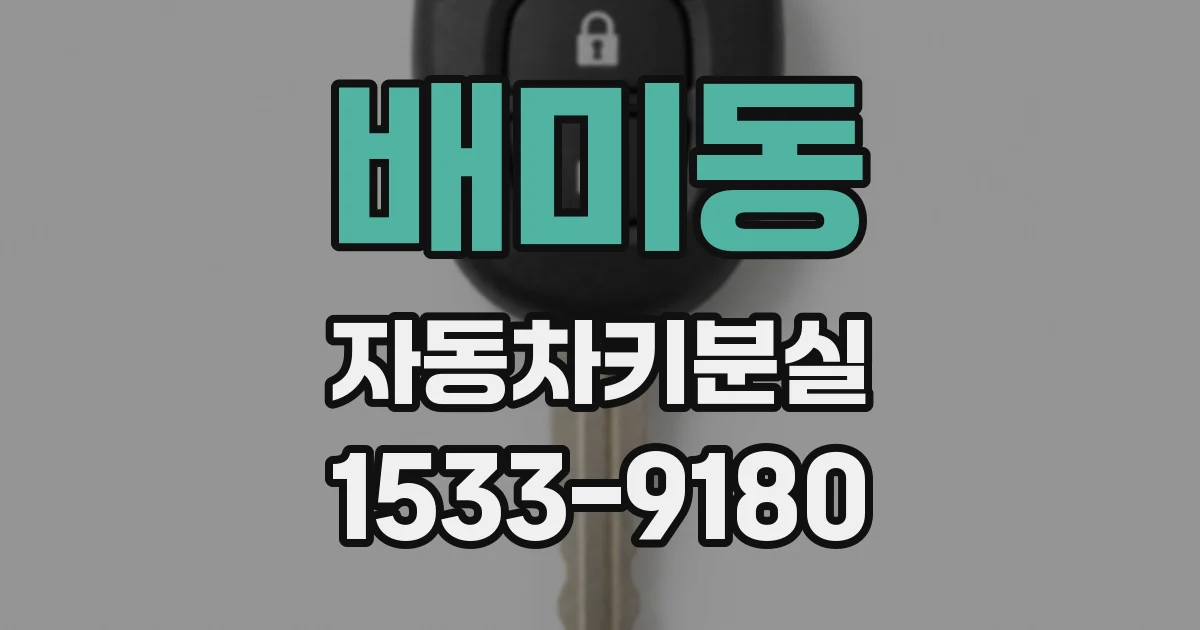 배미동 자동차키분실