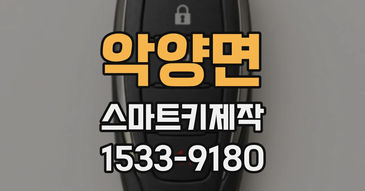 악양면 스마트키제작