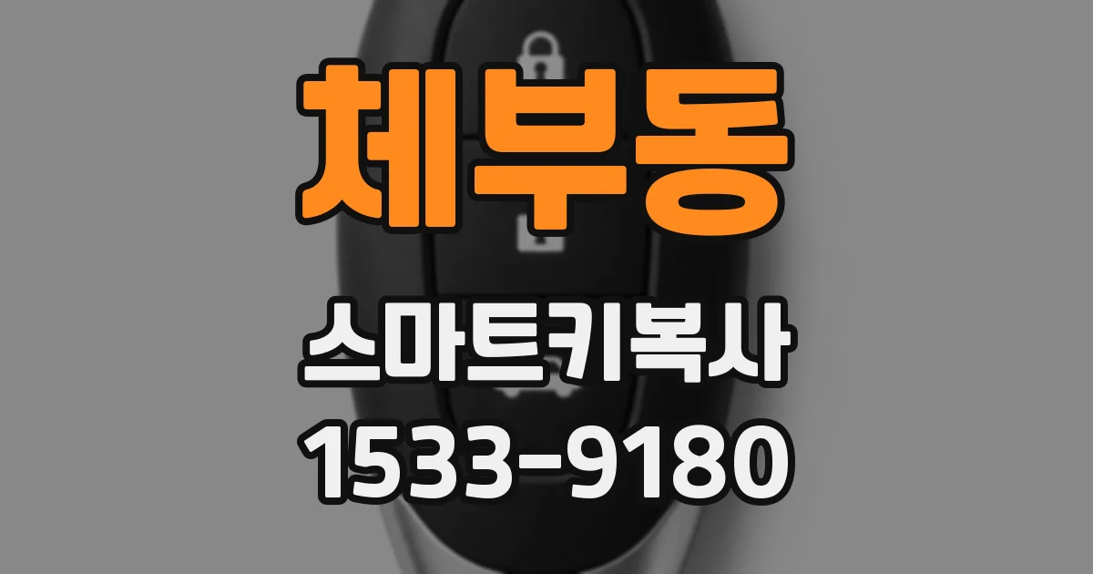 체부동 스마트키복사