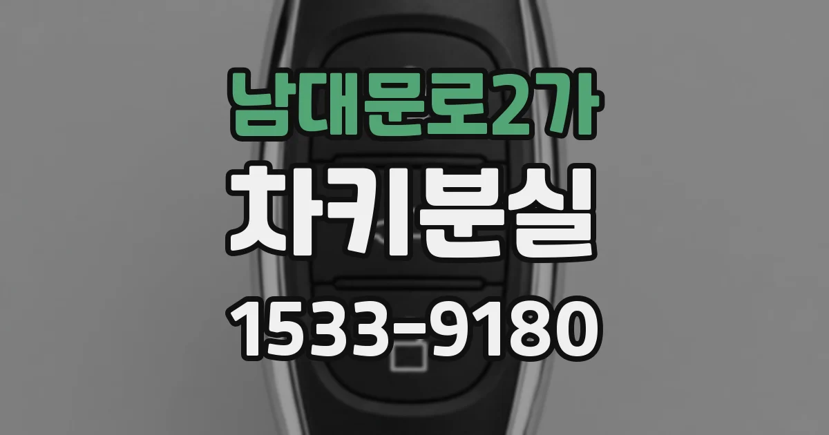 남대문로2가 차키분실