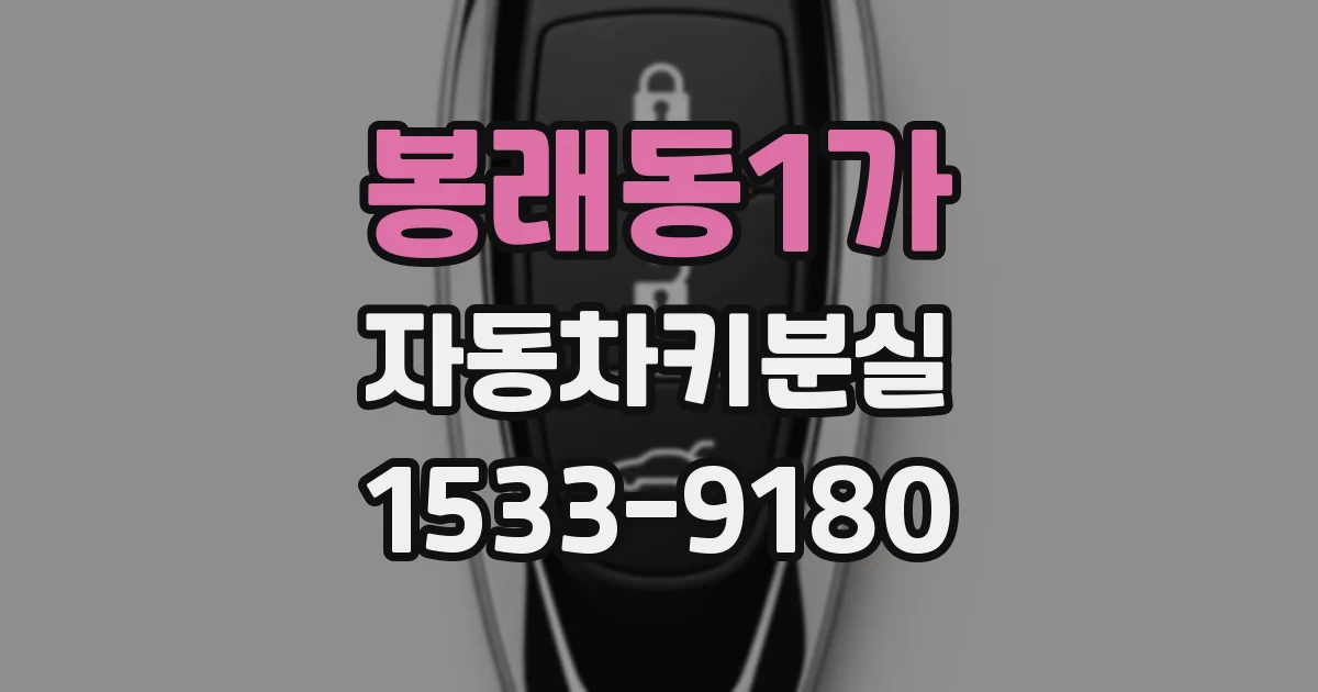 봉래동1가 자동차키분실