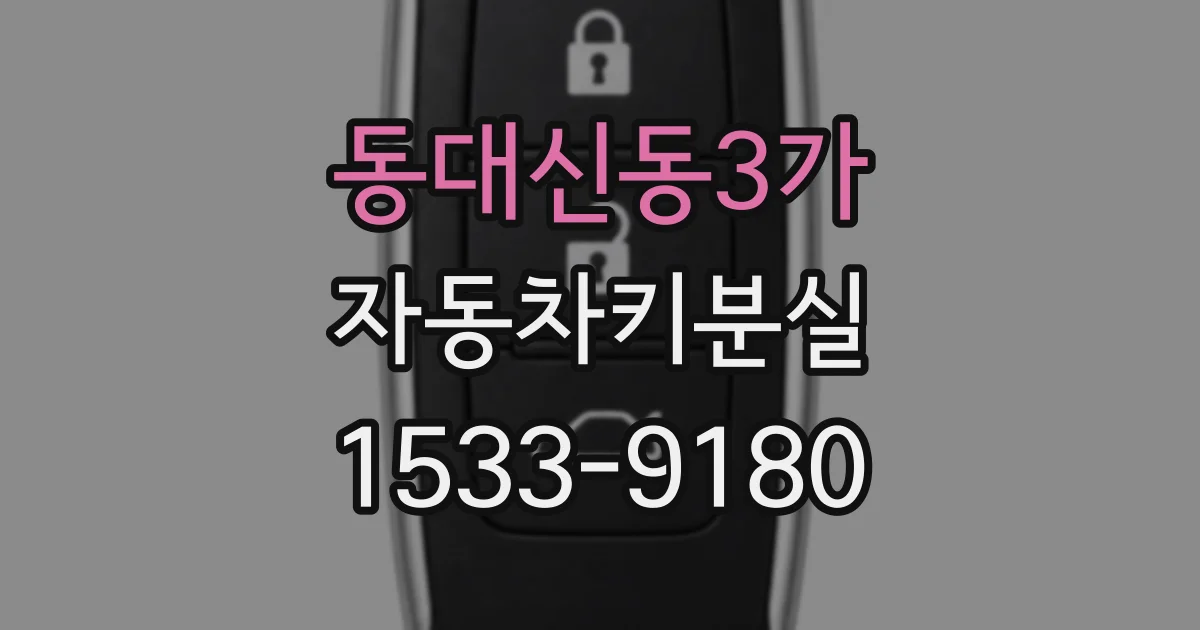 동대신동3가 자동차키분실