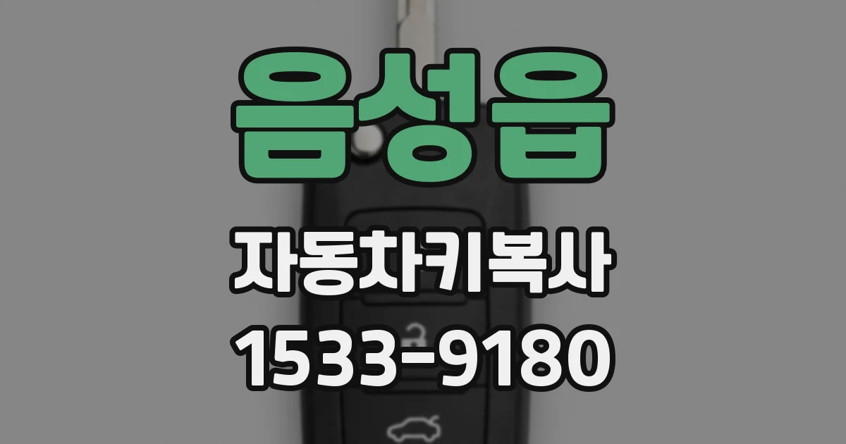 음성읍 자동차키복사
