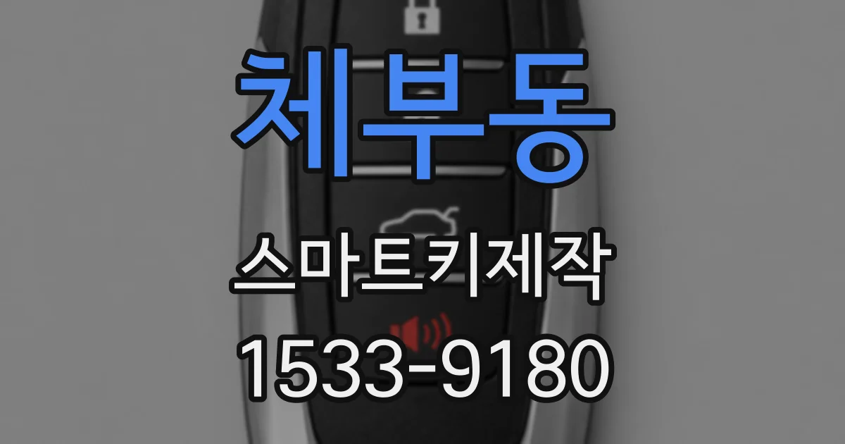 체부동 스마트키제작