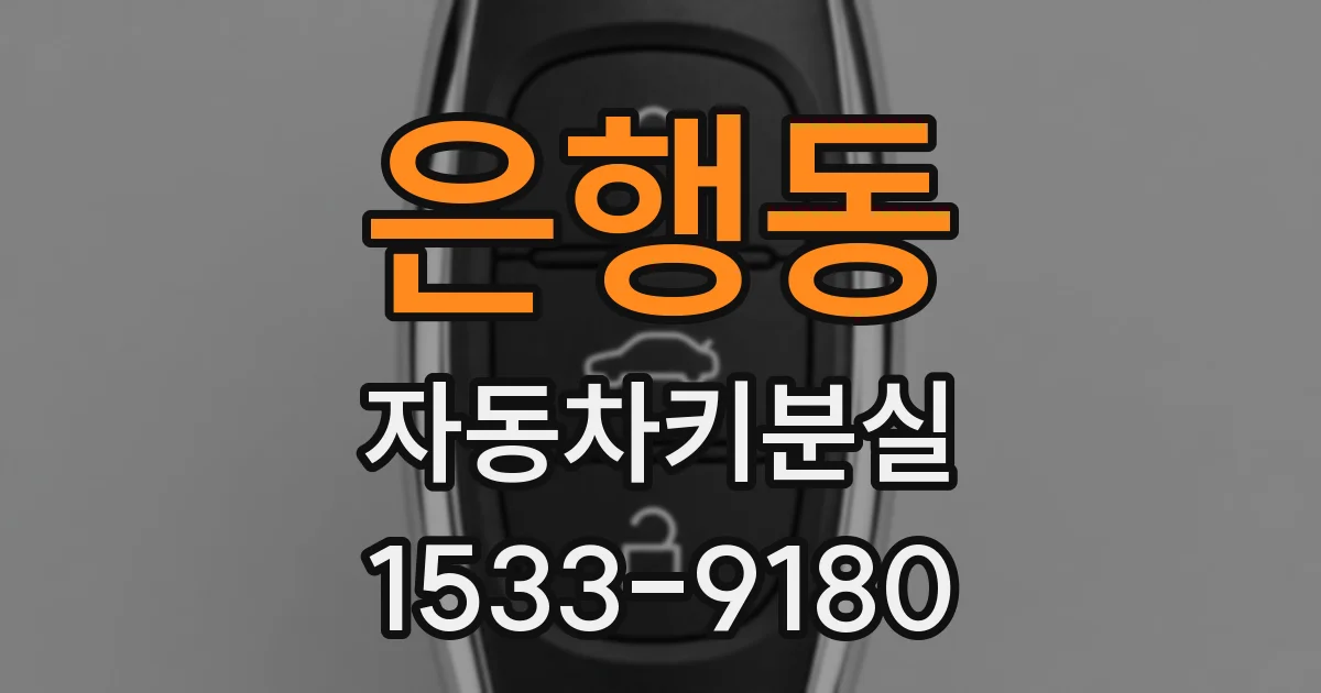 은행동 자동차키분실