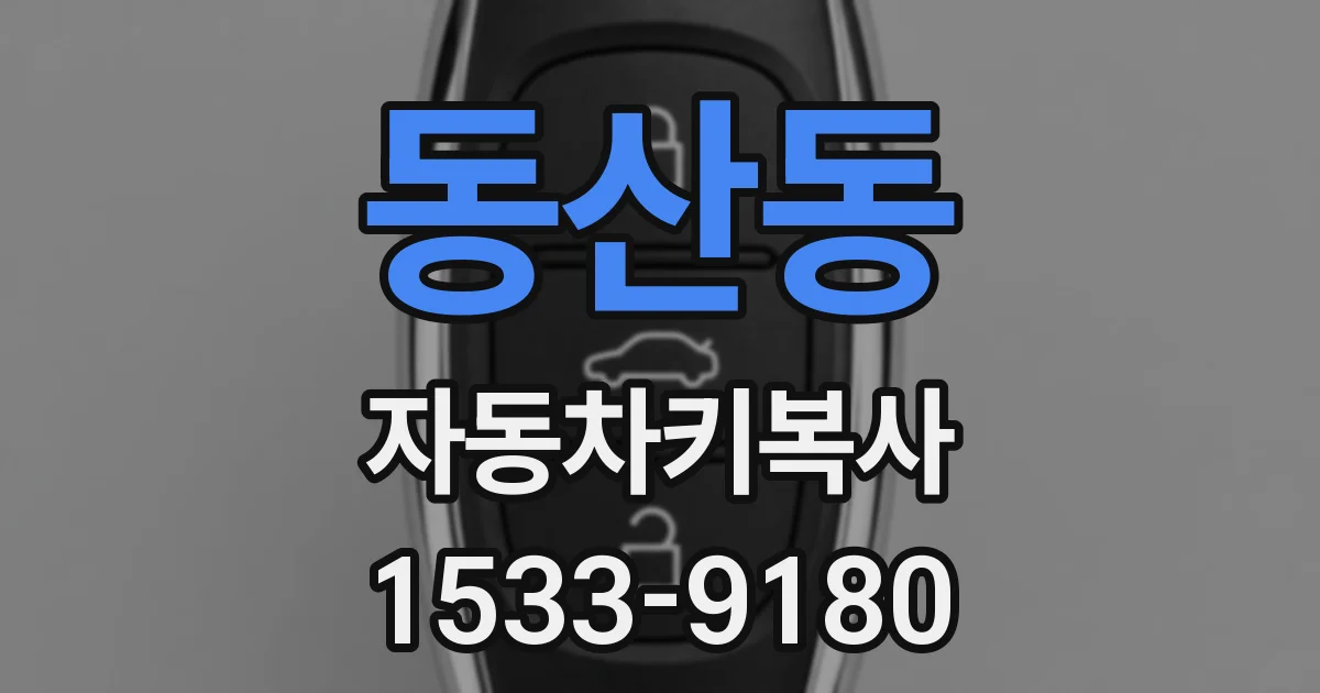 동산동 자동차키복사