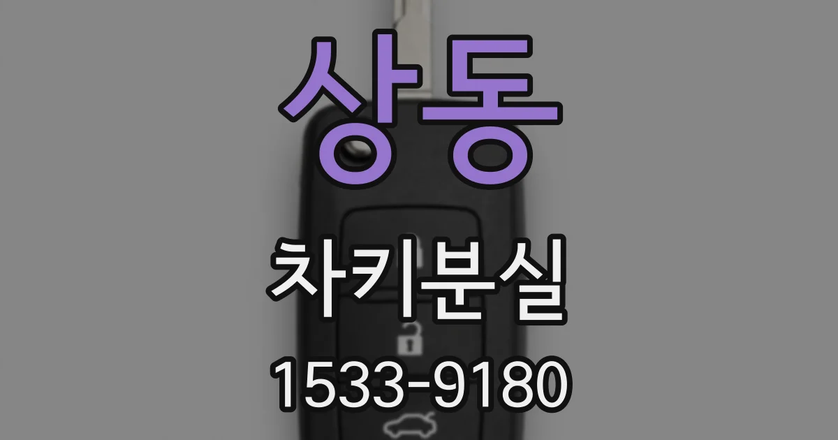 상동 차키분실