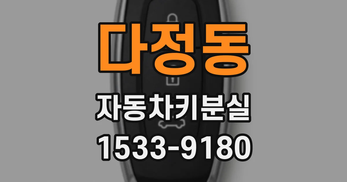 다정동 자동차키분실