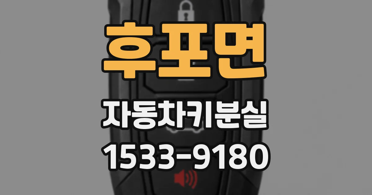 후포면 자동차키분실
