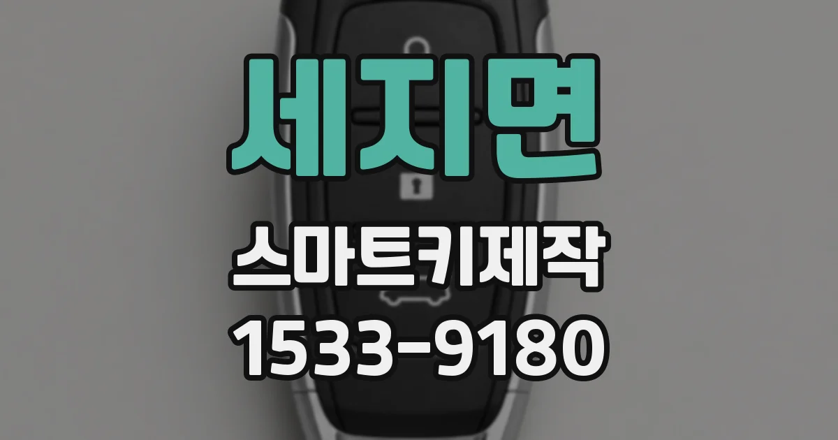 세지면 스마트키제작