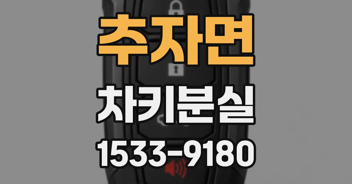 추자면 차키분실