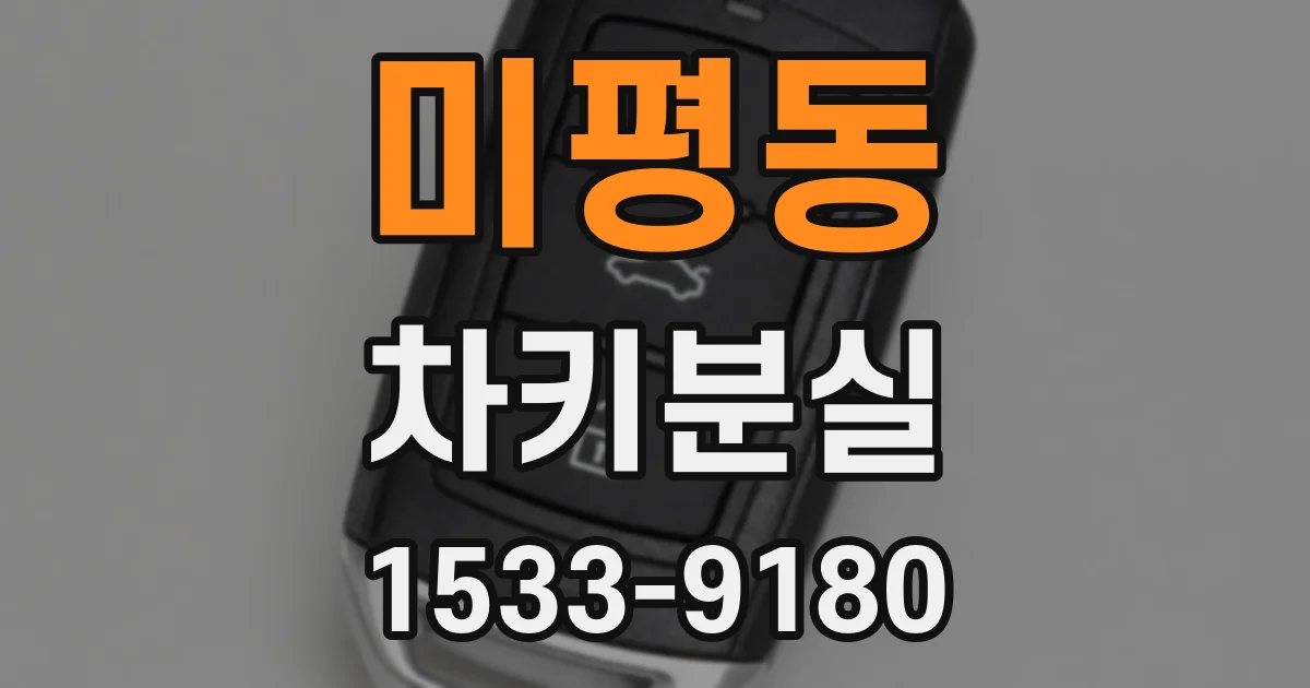 미평동 차키분실