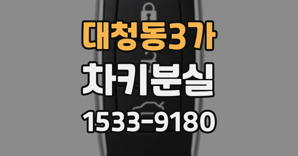 대청동3가 차키분실