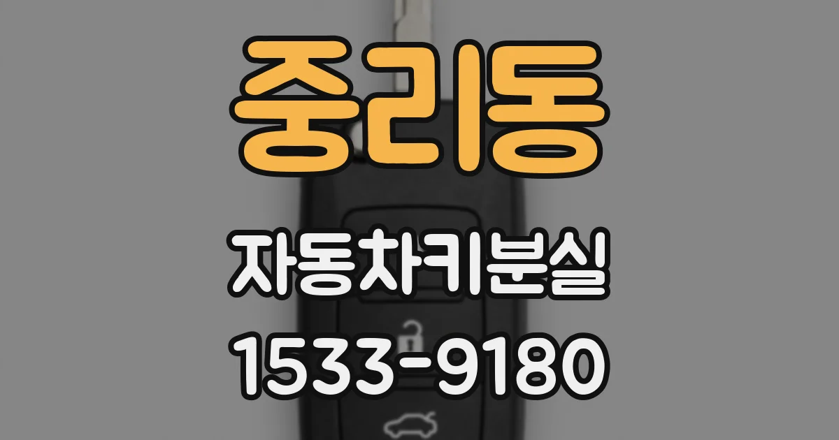 중리동 자동차키분실