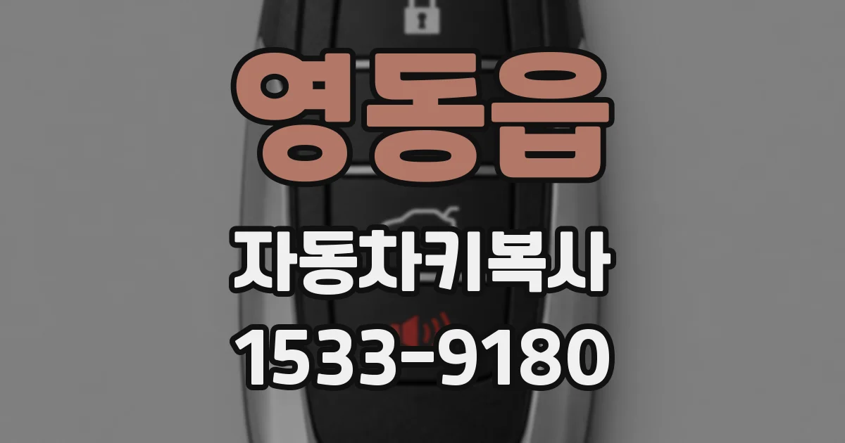영동읍 자동차키복사