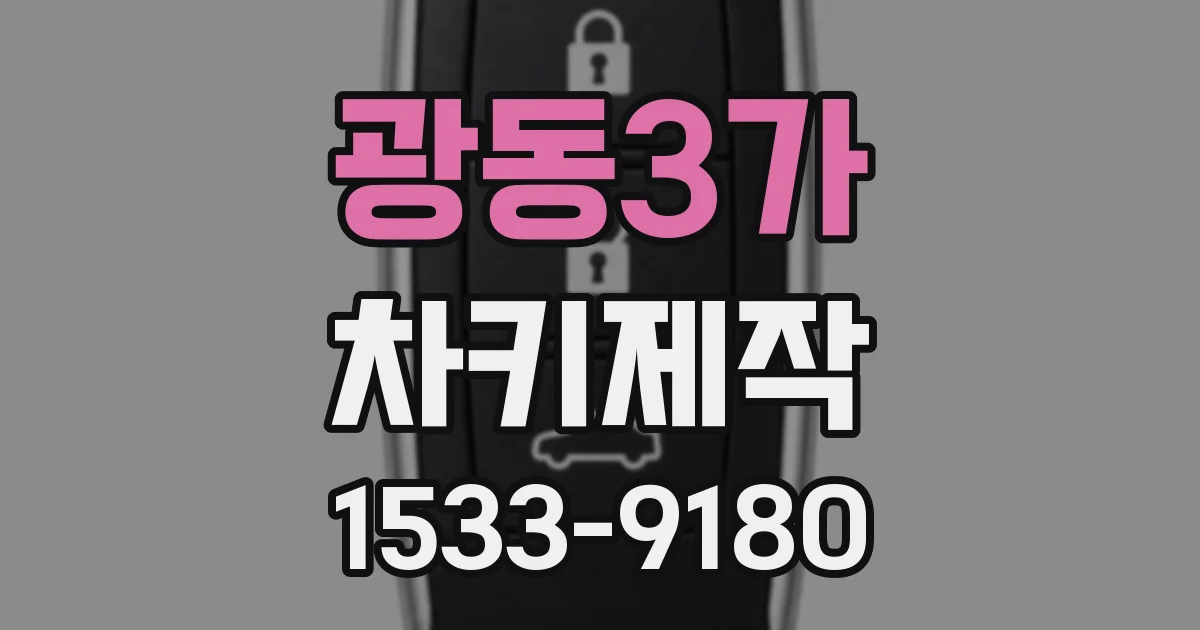 광동3가 차키제작