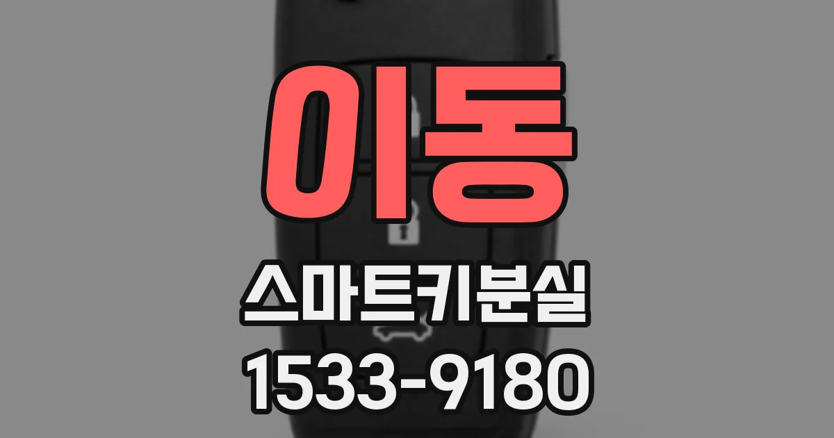 이동 스마트키분실