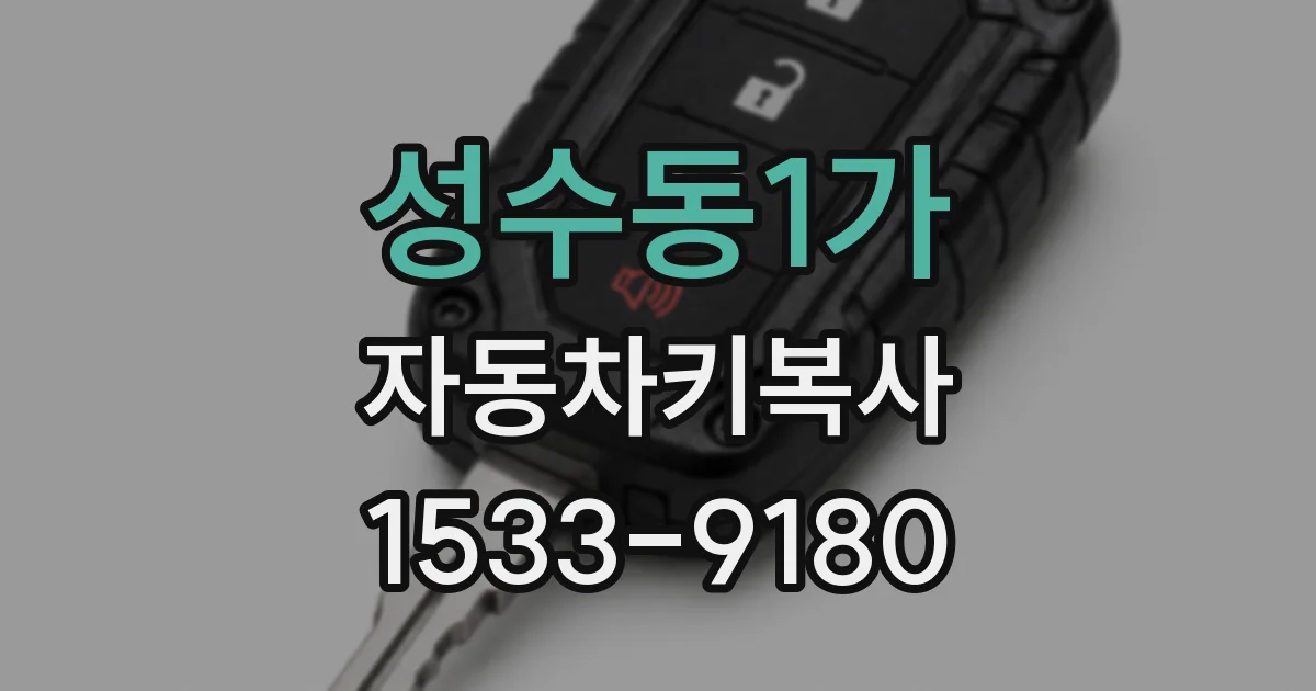성수동1가 자동차키복사