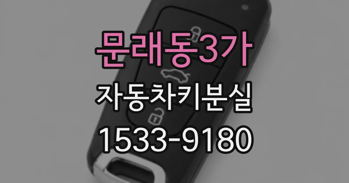 문래동3가 자동차키분실