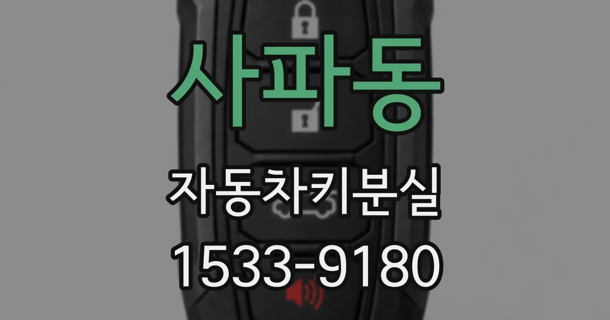 사파동 자동차키분실