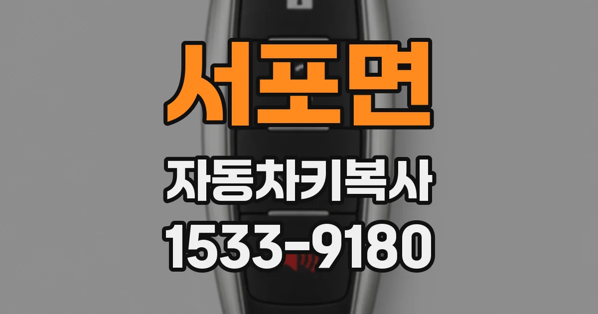 서포면 자동차키복사