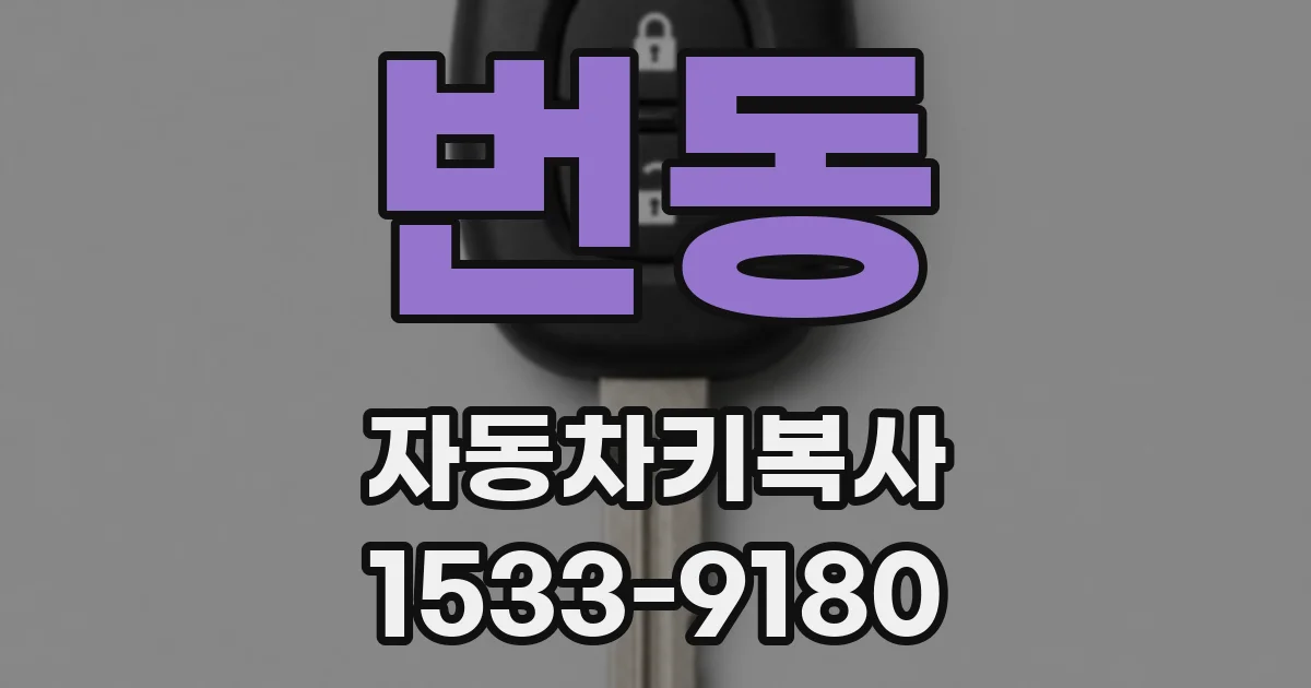 번동 자동차키복사