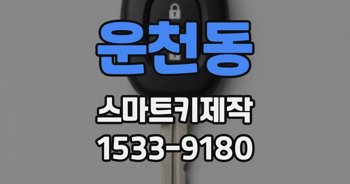 운천동 스마트키제작