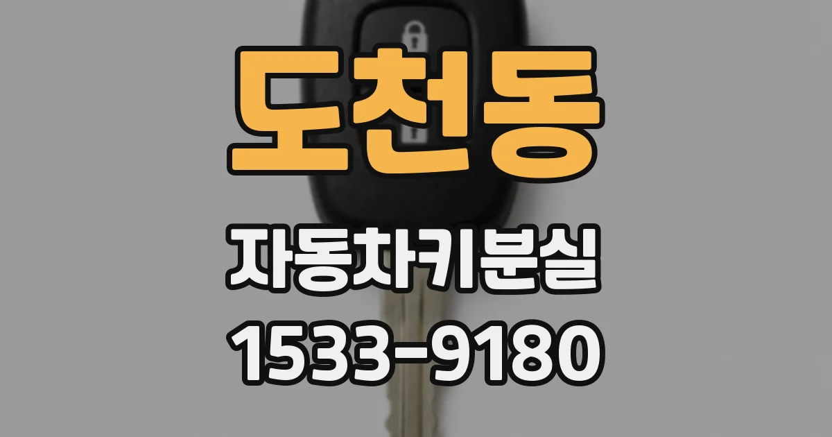 도천동 자동차키분실