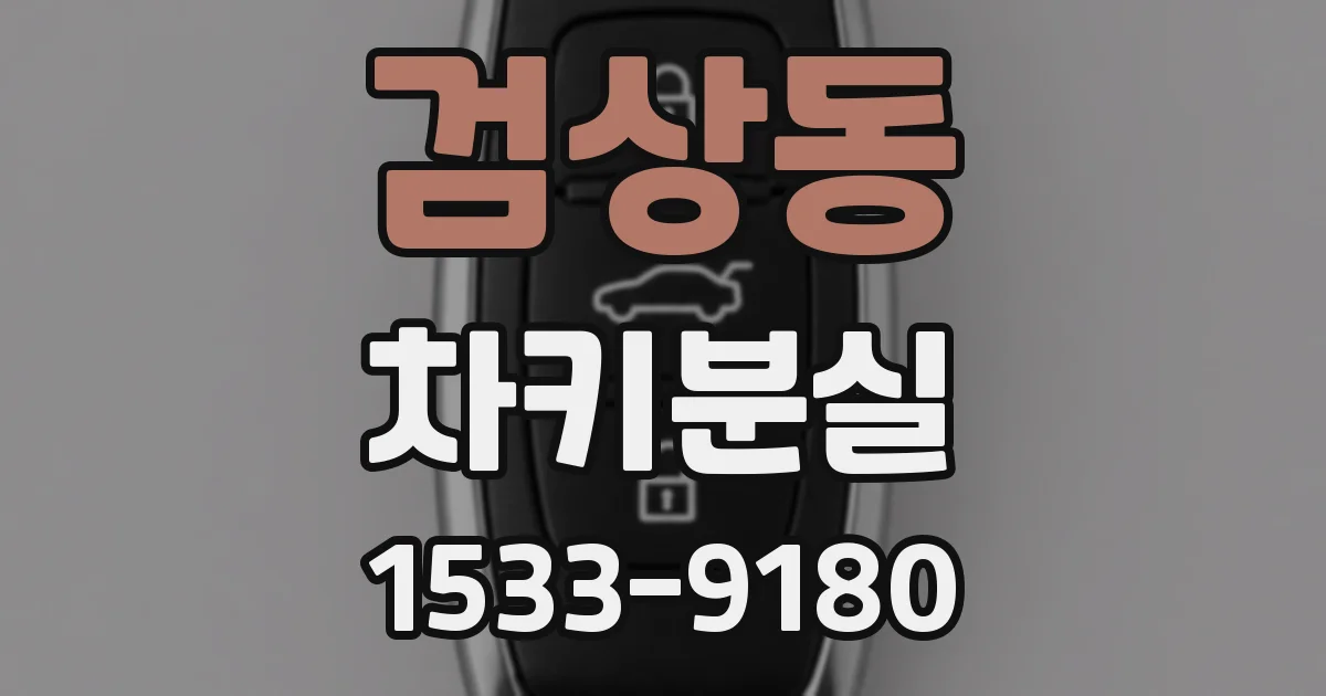 검상동 차키분실