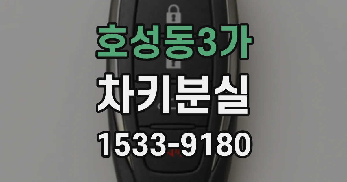 호성동3가 차키분실
