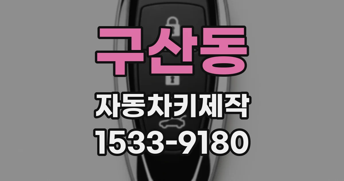 구산동 자동차키제작
