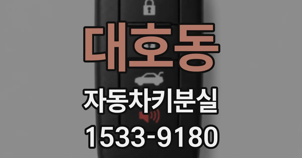 대호동 자동차키분실