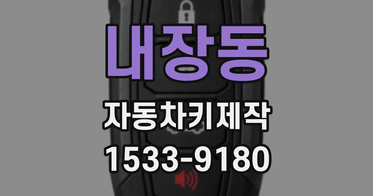 내장동 자동차키제작
