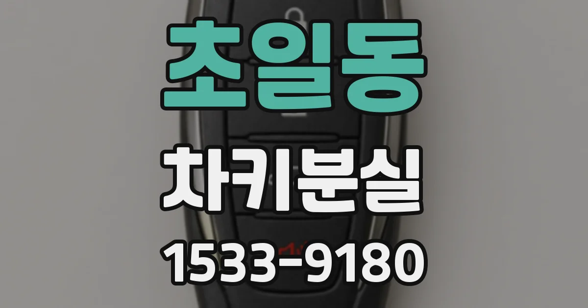 초일동 차키분실