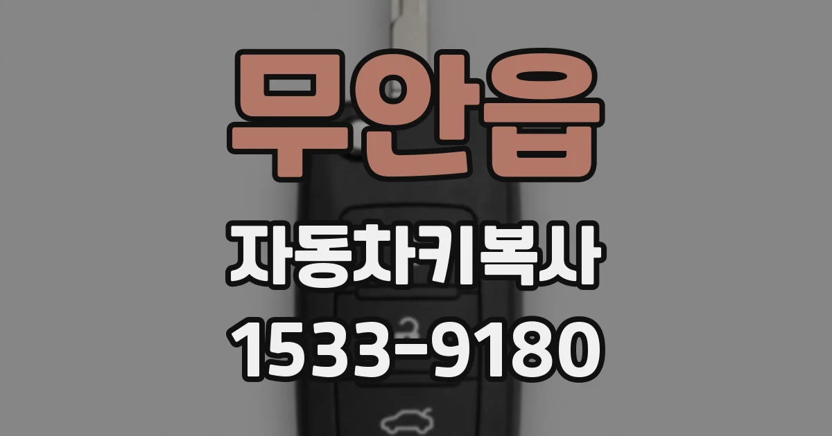 무안읍 자동차키복사