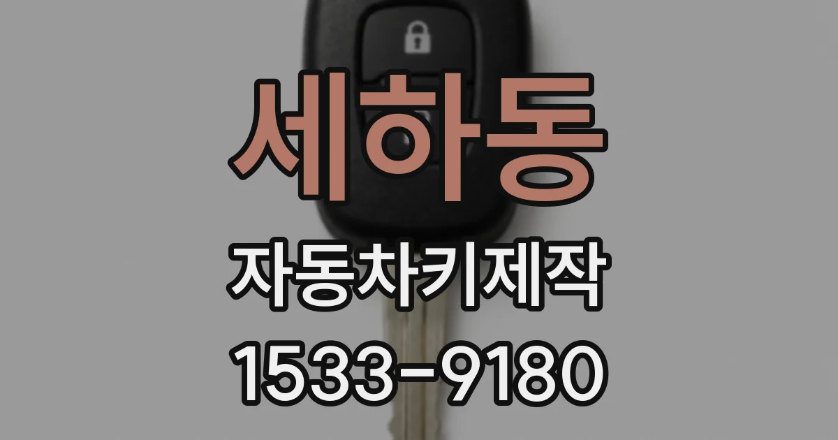 세하동 자동차키제작