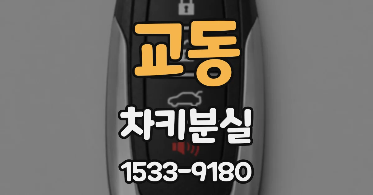 교동 차키분실