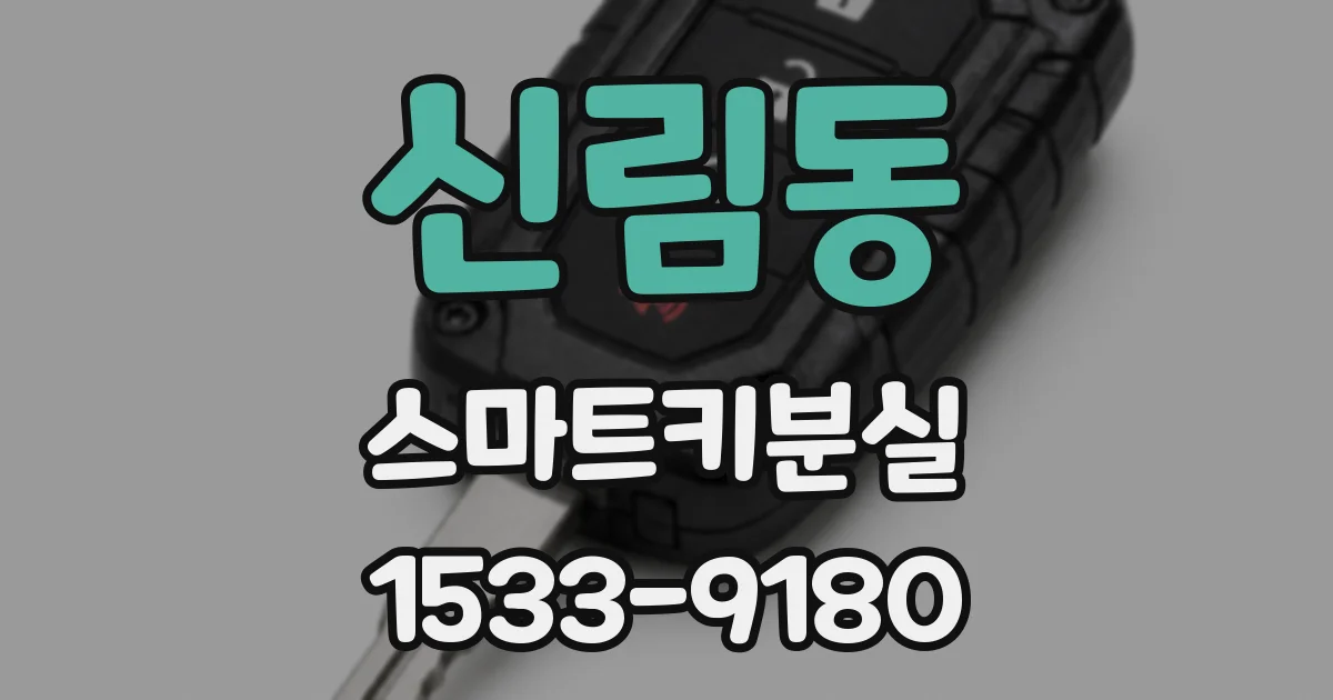 신림동 스마트키분실