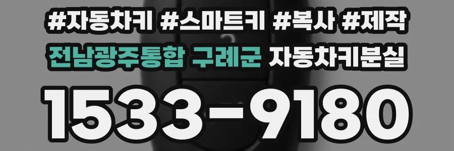 전남광주통합 구례군 자동차키분실