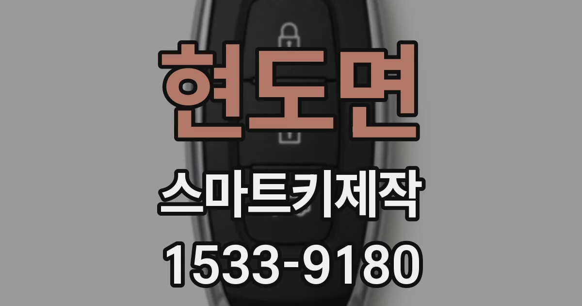 현도면 스마트키제작