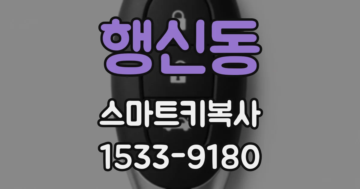 행신동 스마트키복사