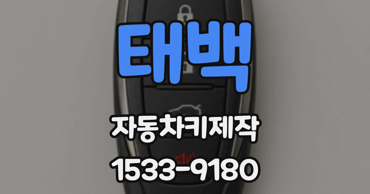 태백 자동차키제작