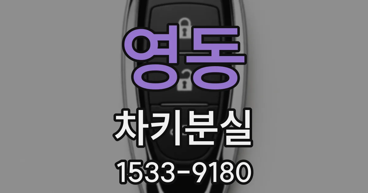 영동 차키분실