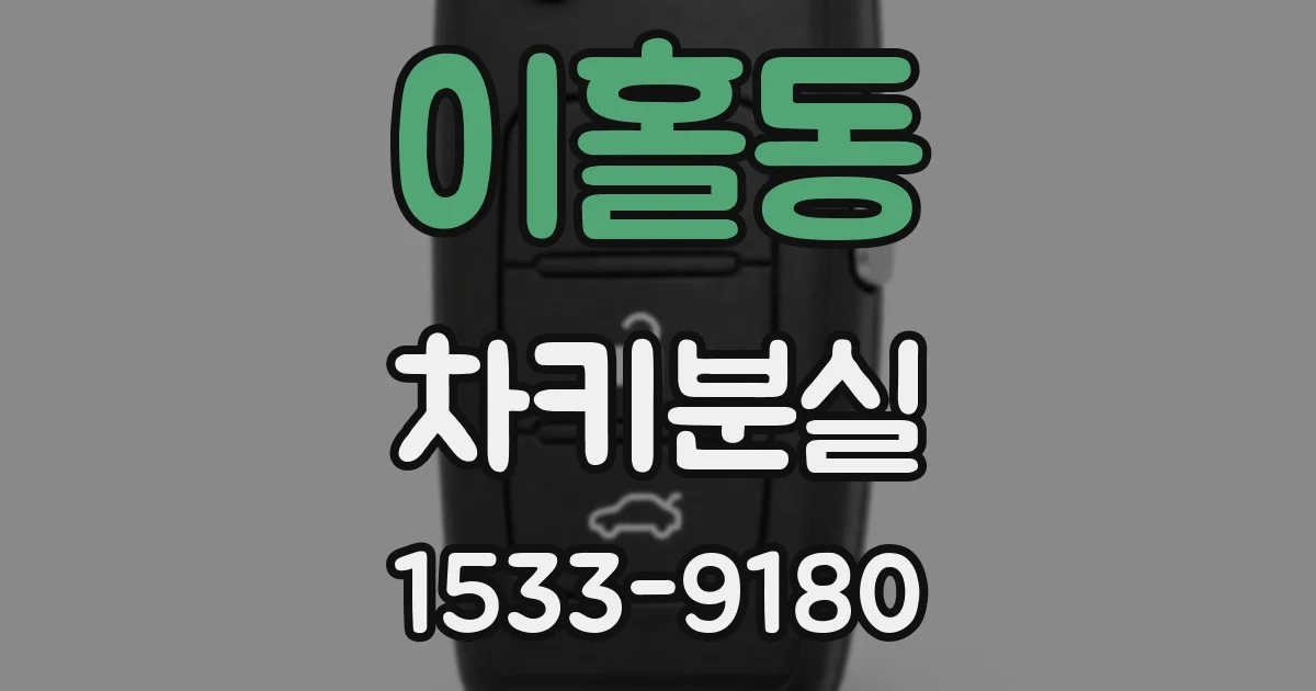 이홀동 차키분실